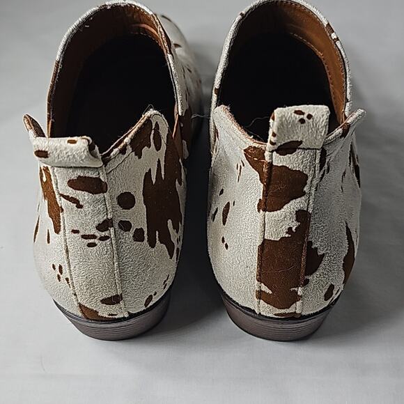 Pierre Dumas Women's Sz 7.5 Cow Print Calf Hair Western Ankle Booties - Picture 6 of 11